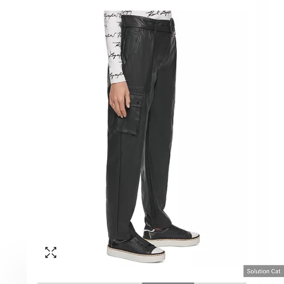 Karl Lagerfeld Faux leather Pants - Picture 2 of 6